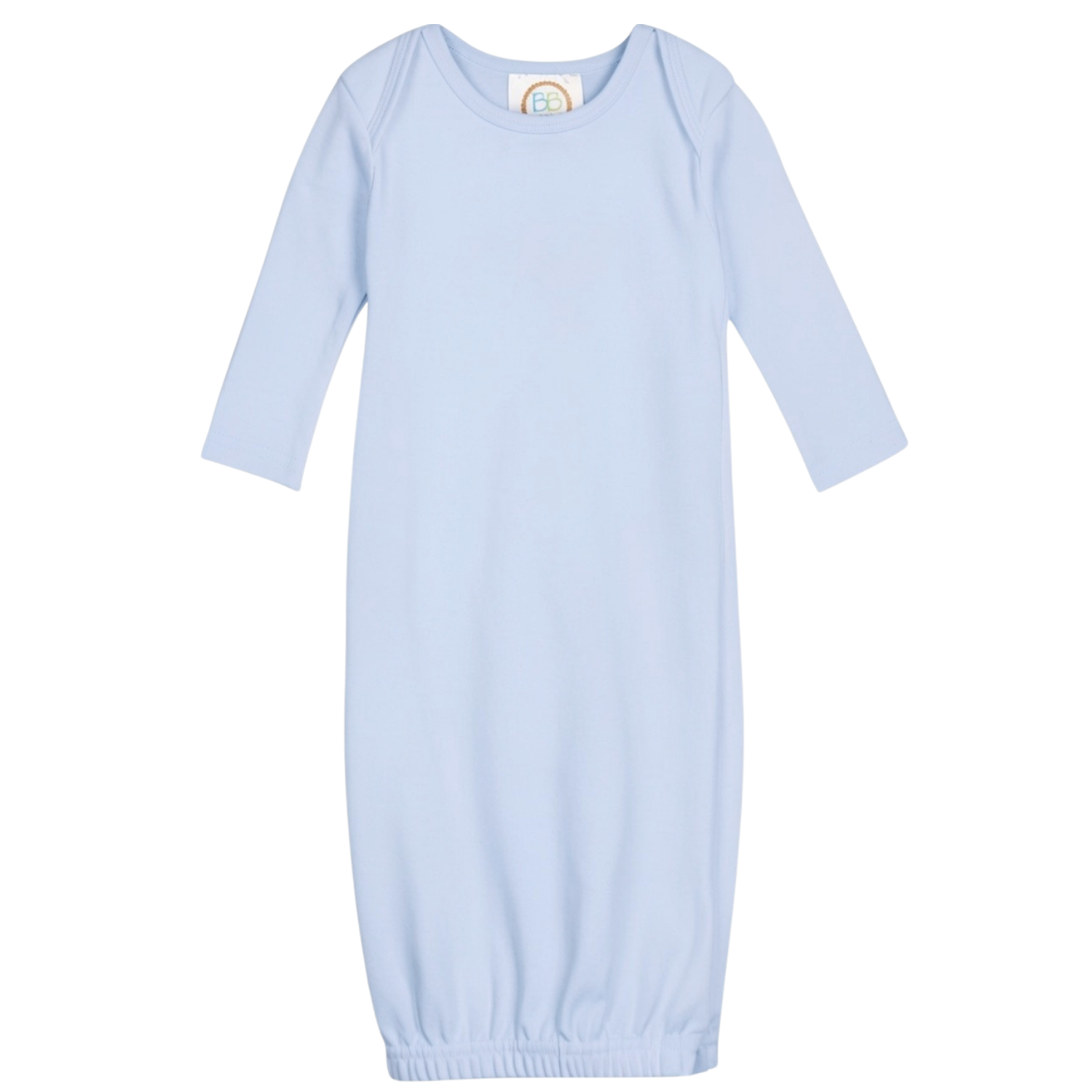 Blank Unisex Long Sleeve Infant Gown with Hidden Zipper